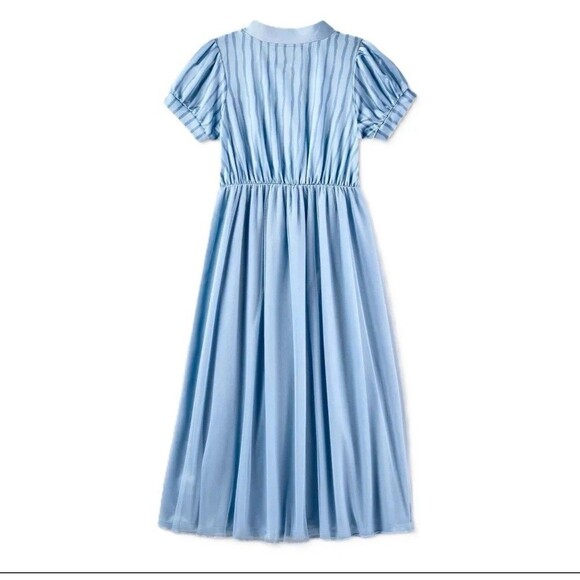 Beetlejuice Girls' Size Small 6/6x Light Blue Full Length Flare Skirt Nightgown - Picture 2 of 3